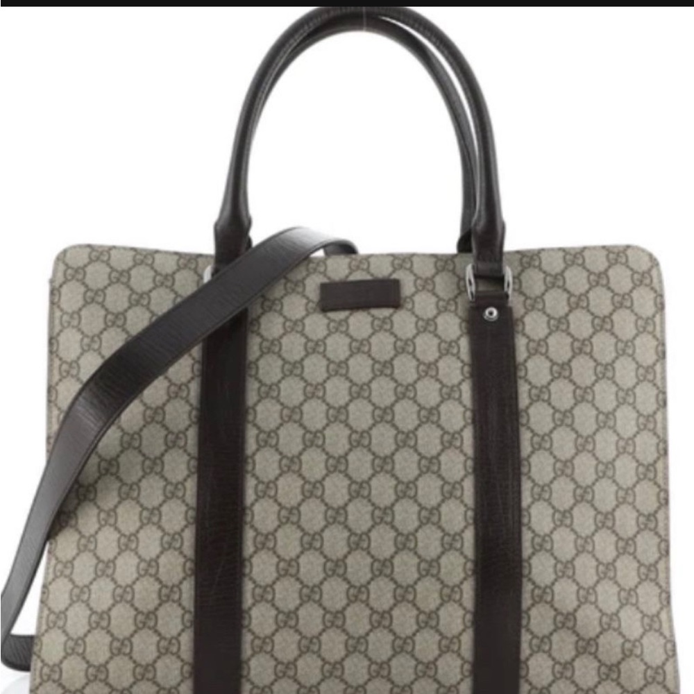 100% authentic Gucci convertible GG canvas briefcase